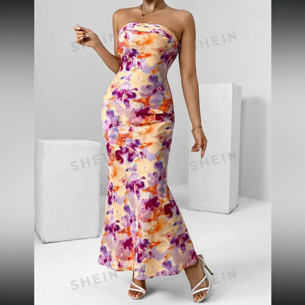Shein strapless dress